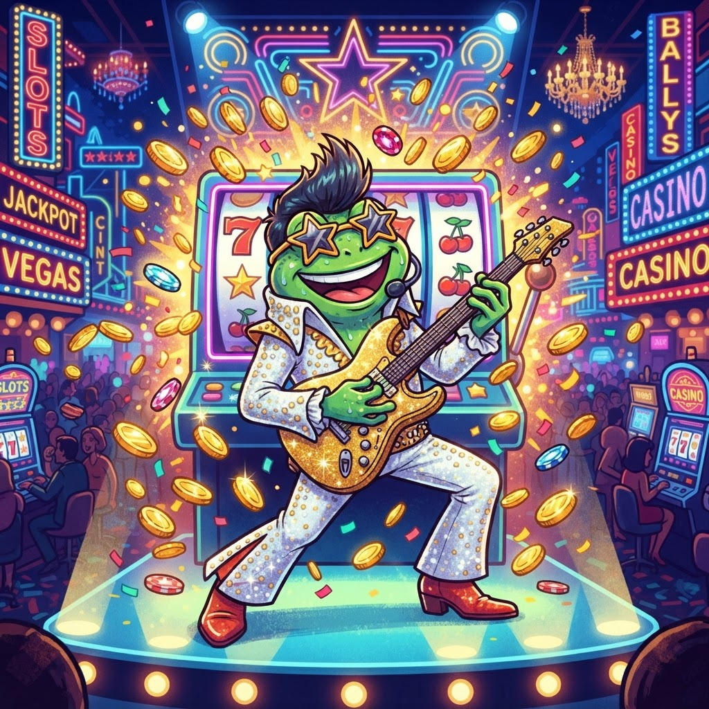 Elvis Frog in Vegas pokie